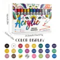 24 Colors Acrylic Paint Markers Set Dual Tip Art Marker Pens for Rock Painting DIY Crafts - 24 Colors