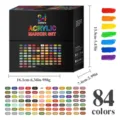 84 Kleuren Acryl Marker Set voor Kinderen Kunst Schilderen DIY Steen Keramiek Stof - Set van 84 Kleuren