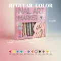 12 Colors Professional Nail Art Marker Set Waterproof Quick Dry DIY Painting Tool - 12 Colors 0.5mm