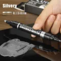 Doppelspitze flüssig Chrom Marker für Modellfärbung und wasserdichte Ausbesserung mit Spiegeleffekt. - Silber