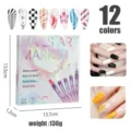 12 Colors Nail Art Marker Set Water-Based DIY Quick Dry Painting Pen for Nail Design - 12-Color Set