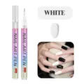 Professional nail art pen with 0.7mm fine tip for DIY painting, line drawing and detailing. - 0.7mm Nib / White