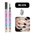 0.7mm Nail Art Pen Black White Liner Gel Polish Graffiti Painting Pen Manicure Tool - 0.7mm Nib / Black