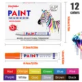 Foxfeel 12 colors paint markers set, waterproof permanent marker pens for rock painting, tires, wood. - FF-1040 (12-Color Set)