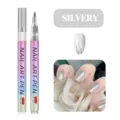 Silver nail art pen 0.7mm metallic graffiti painting pen for DIY manicure design and line drawing. - 0.7mm Nib / Silver