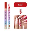 Nagelkunst Stift 0.7mm feiner Pinsel fur DIY Manikure Nageldesign in roter Farbe - 0.7mm Feder / Rot