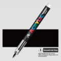 Black acrylic marker pen with elastic soft head, quick-drying waterproof marker pen. - Black