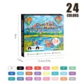 Set di 24 pennarelli acrilici a doppia punta con cartella colori, pennarelli a base d'acqua. - 24 colori (Set di pennarelli a doppia punta)