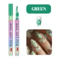 Grüner Nailart Liner Stift 0.7mm Detailmalerei Graffiti Pinsel für perfekte Maniküre. - 0.7mm Feder / Grün