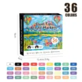 Pennarelli acrilici a doppia punta 36 colori impermeabili per pittura e arte DIY - Set di 36 pennarelli a doppia punta