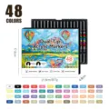 48 Farben Dual Spitze Acrylmarker Set, Wasserbasierte Malstifte für Kunst und DIY Projekte. - 48 Farben Dual-Tip Pinselstift-Set