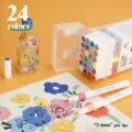 Set van 24 acryl markers, professionele op water gebaseerde pennen voor tekenen en knutselen. - 24 Kleuren