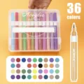 36 Farben Acryl Marker Set mit tragbarer Box undweichen Stiften für Kunstmalerei. - 36er Set Farben