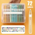 Set de 72 Rotuladores Acrilicos Punta Pincel para Ninos Estudiantes Pintura Dibujo - 72 Colores