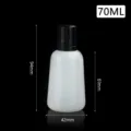 Refillable 70ml plastic marker ink bottle with black cap, durable PE squeeze bottle. - 70ml Pack / Customizable Color