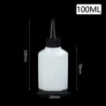 Nachfülbarer Marker Kunststoffflasche 100ml klare Quetschflasche mit schwarzer Kappe - 100-ml-Packung