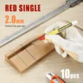 Long nib marker for woodworking 2.0mm red single deep hole marking tool precision design - 30mm / Red