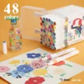 48 kleuren acryl marker stift set met opbergdoos voor kinderen diy kunst schilderij en graffiti. - 48 Kleuren