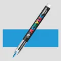 Single acrylic marker pen with soft brush tip in sky blue color for art painting and graffiti. - Sky Blue