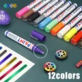 Colorful paint marker set waterproof quick drying for car tire and furniture repair 12pcs - fx1030 (12-Color Set)