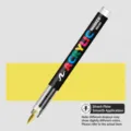 Stylo marqueur acrylique pièce unique pointe souple flexible couleur jaune art dessin. - Jaune