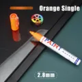 Orange single paint marker pen with 2.8mm tip for waterproof and permanent repairs. - 2.8mm Orange