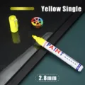 Yellow single paint marker pen 2.8mm waterproof permanent art craft repair graffiti tool - 2.8mm Yellow