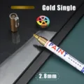 Gold paint marker pen 2.8mm waterproof permanent quick drying marker for crafts wood metal glass - 2.8mm Gold