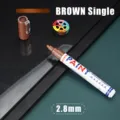 Brown paint marker pen 2.8mm water-based permanent touch up marker for furniture car tire - 2.8mm Coffee