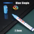 Blue paint marker pen, 2.8mm water-based permanent marker for tire and furniture repair. - 2.8mm Blue