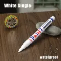 White paint marker pen waterproof quick drying touch up pen for furniture and car tires. - 0.7mm White