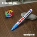 Blue single paint marker pen, waterproof and permanent quick drying repair tool for furniture. - 0.7mm Blue