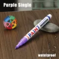 Purple paint marker pen waterproof quick drying permanent marker for furniture and tires single - 0.7mm Purple