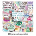 100 adesivi di salute mentale impermeabile vinile estetica per computer bottiglia d'acqua - 100 Pz salute mentale - 893+1112