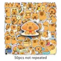 50pcs cute capybara waterproof stickers non-repeating cartoon animal graffiti decals for water bottle - Capybara D-1544X / 50 Pieces Pack
