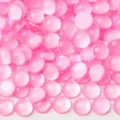 Pink flatback glass rhinestones round crystal gems for nail art DIY craft jewelry decorating - Mermaid Pink