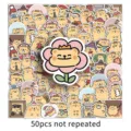 Adhésifs mignons ours dessin animé 50 pcs imperméables déco esthétique pour coque agenda - Petit Ours Insecte / 50 Feuilles / Coloré