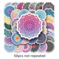 50pcs mandala graffiti waterproof stickers for skateboard luggage water bottle DIY decor. - Mandala (TZ-MTL-699) / 50 Sheets/Pack