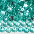 Turquoise flatback rhinestones for DIY nail art, phone case decoration and craft accessories. - 250 Mint Green