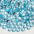 Light blue glass flatback rhinestones for DIY nail art and phone case decoration. - 297 Crushed Ice Blue