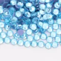 Light blue flatback glass rhinestones crystal details for DIY crafts, nails and apparel decor. - SS6 / 06 Lake Blue