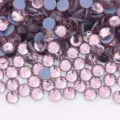 Close-up detail of light purple flatback rhinestones crystals for DIY nail art and clothing decor. - 14 Light Purple / SS6 (~1.9-2.0mm) 1440 Pcs