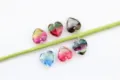 15mm Verloop Hart Glas Strass Hanger DIY Oorbel Sieraden Accessoires 1Stuk Mooi - 15mm / Hart Toermalijn Enkel Gat Willekeurige Mix Kleur 3
