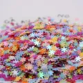 Bunte 5mm Laser Schneeflocken Pailletten fuer Nail Art DIY Handwerk Schmuck Zubehoer. - Mehrfarbig