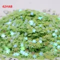 Grüne Laser Schneeflocke Nail Art Pailletten DIY Glitzer Zubehör 5mm Bastelmaterial - AB Fruchtgrün
