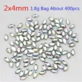 Ακρυλικά στρας μαρκίζ AB 2x4mm 400 τμχ αξεσουάρ DIY για χειροποίητα κοσμήματα και διακόσμηση - 2x4mm, 400 Τεμάχια/Πακέτο