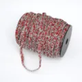 10mm resin rhinestone chain trim self-adhesive crystal ribbon for DIY crafts and clothing decor. - Dark Red