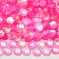 Pink flatback rhinestone detail, sparkle crystal gems for nail art, DIY phone case decor. - ss6 (1.9-2.0mm) 1440 Pieces / 124T Fluorescent Rose Red AB Same Color Bottom