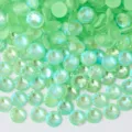 Luminous AB flatback rhinestones, crystal glass nail art diamonds, DIY craft accessories. - ss3 (1.3-1.4mm) 1440 Pieces / 125 Fluorescent Green AB
