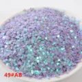 Lentejuelas de corazón holográficas para manualidades DIY, purpurina morada brillante para decoración. - Violeta AB